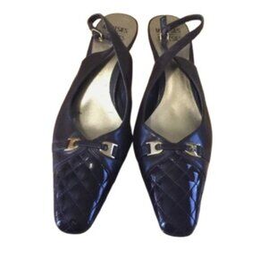 Mootsie Tootsie VINTAGE Mosapphirek Brown Leather Sling Back Heels Pumps - NWOT